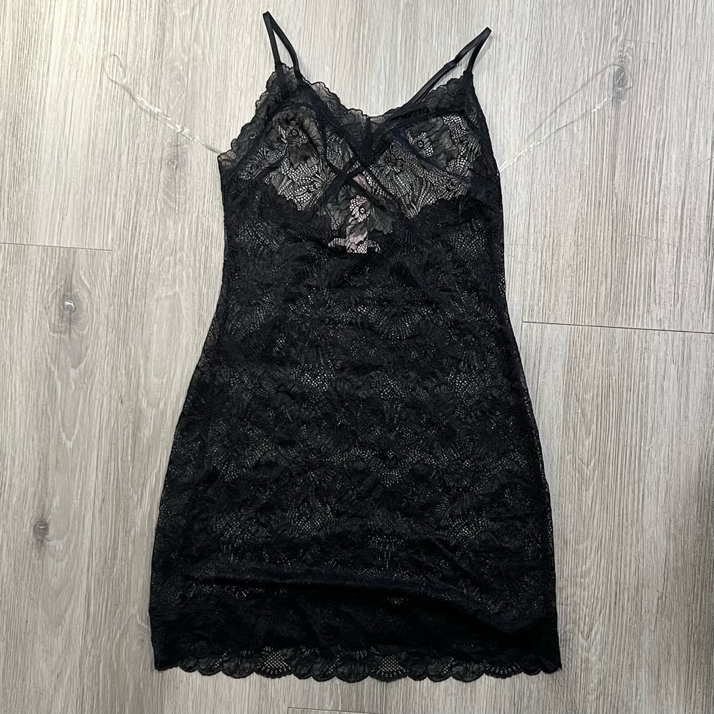 Black Lace Slip Dress - Women's Intimates & Sleepwear